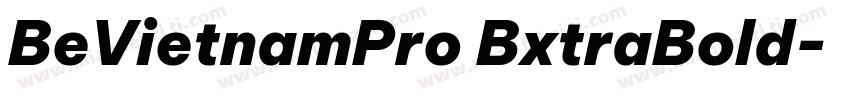 BeVietnamPro BxtraBold字体转换